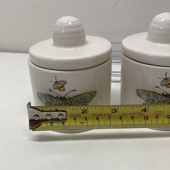 🔥salt and pepper cellar set  bee & butterfly spring New - Picture 3 of 4